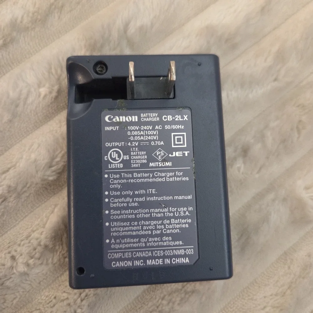 Genuine Canon CB-2LX Battery Charger for NB-5L Digital Camera PowerShot